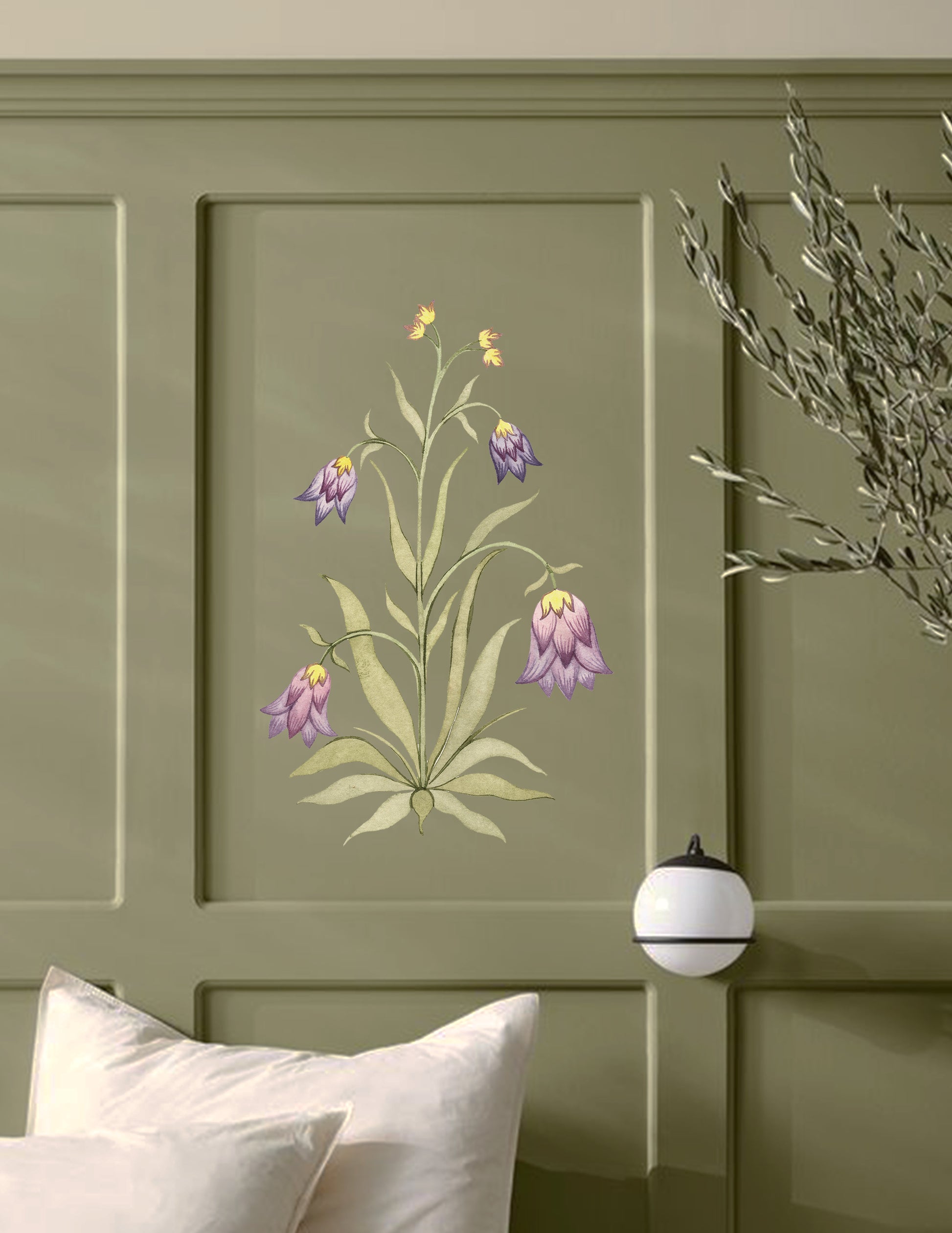 Floral wall decal, wall decor, interior design, wall decal nepal