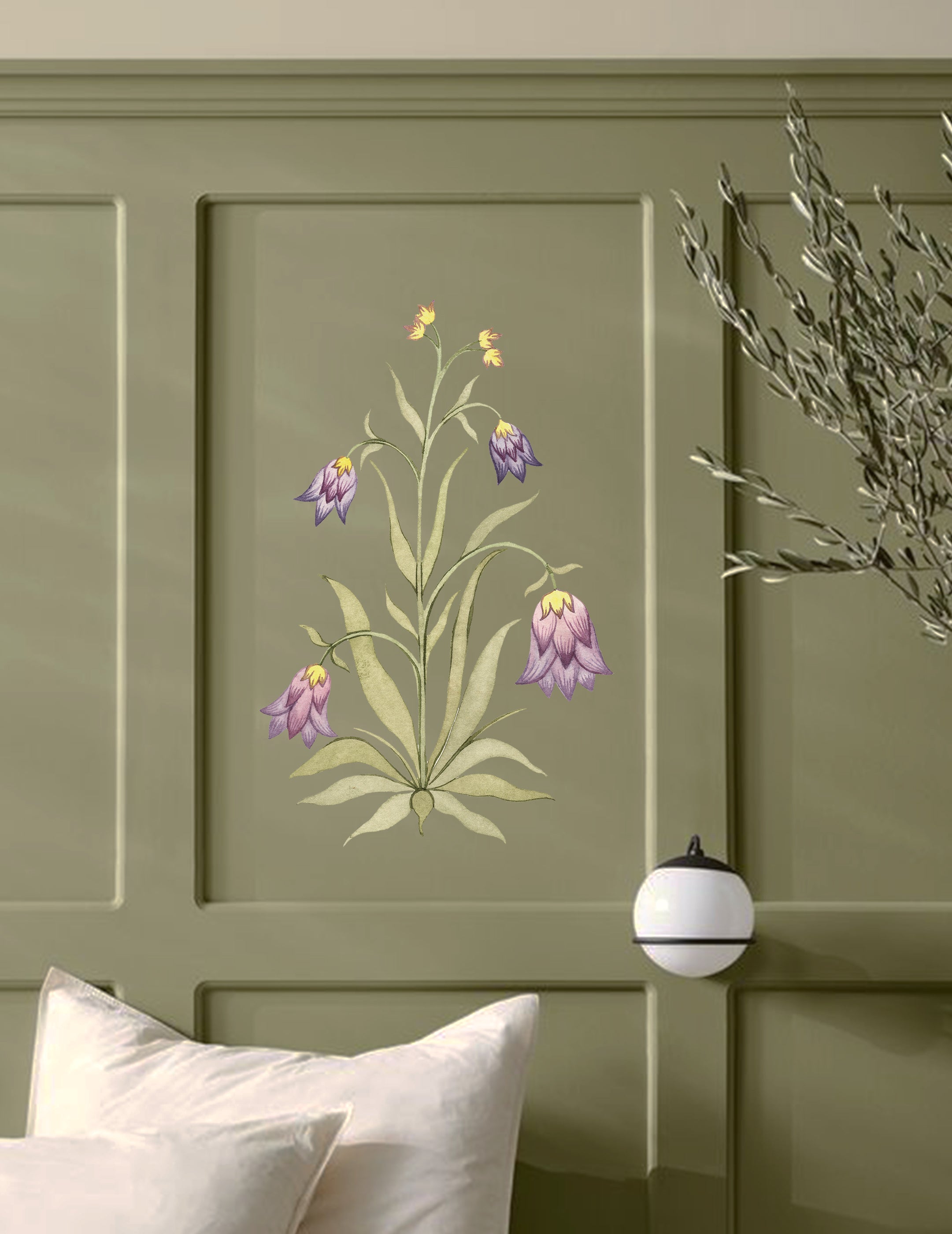 Floral wall decal, wall decor, interior design, wall decal nepal